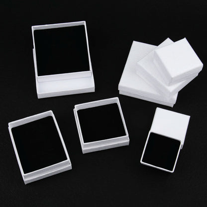 Square Jewelry Organizer Box – High-Performance White Kraft Paper Display & Gift Boxes for Engagement Rings & Accessorie