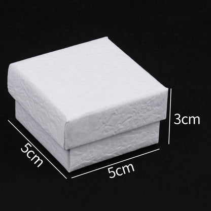 Square Jewelry Organizer Box – High-Performance White Kraft Paper Display & Gift Boxes for Engagement Rings & Accessorie