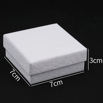 Square Jewelry Organizer Box – High-Performance White Kraft Paper Display & Gift Boxes for Engagement Rings & Accessorie
