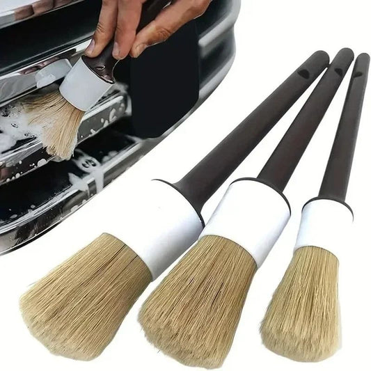 3 PCS Auto Detailing Brush Set – High-Performance Bristle Tools for Car Interior & Exterior Cleaning