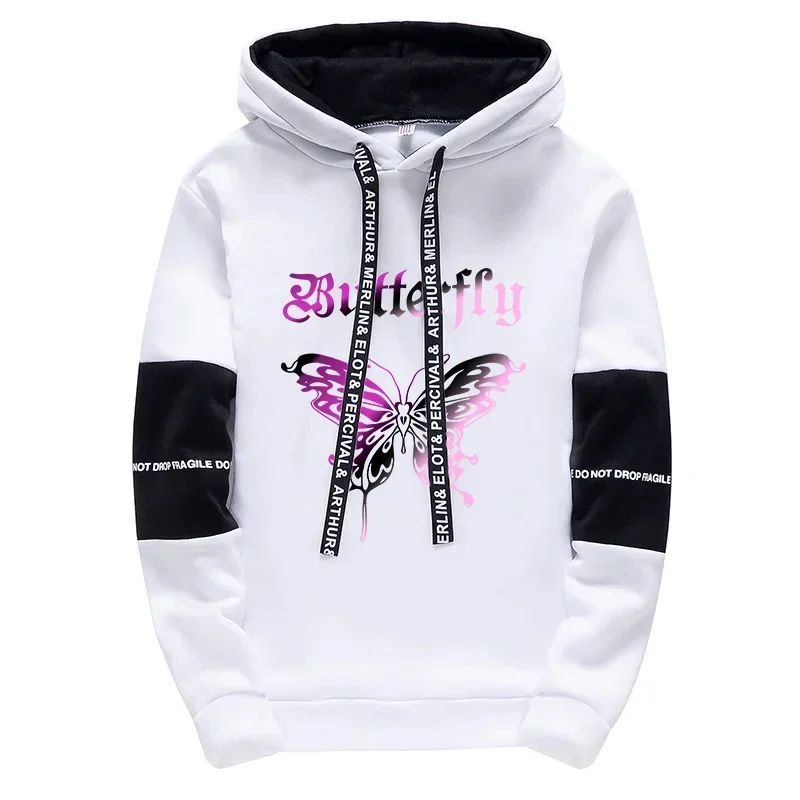 Urban Muse Oversized Y2K Hoodie Coat – Korean Style Letter Print Sweatshirt