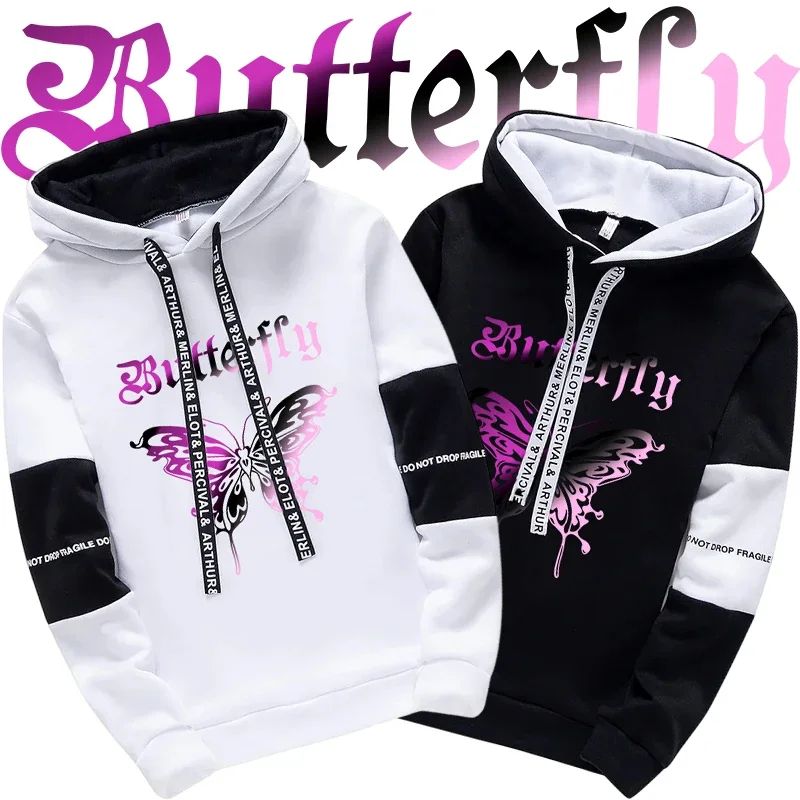 Urban Muse Oversized Y2K Hoodie Coat – Korean Style Letter Print Sweatshirt