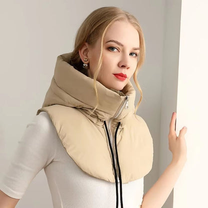 AirLayer Ultralight Down Hooded Women's Balaclava Hat with Removable Neck Cover