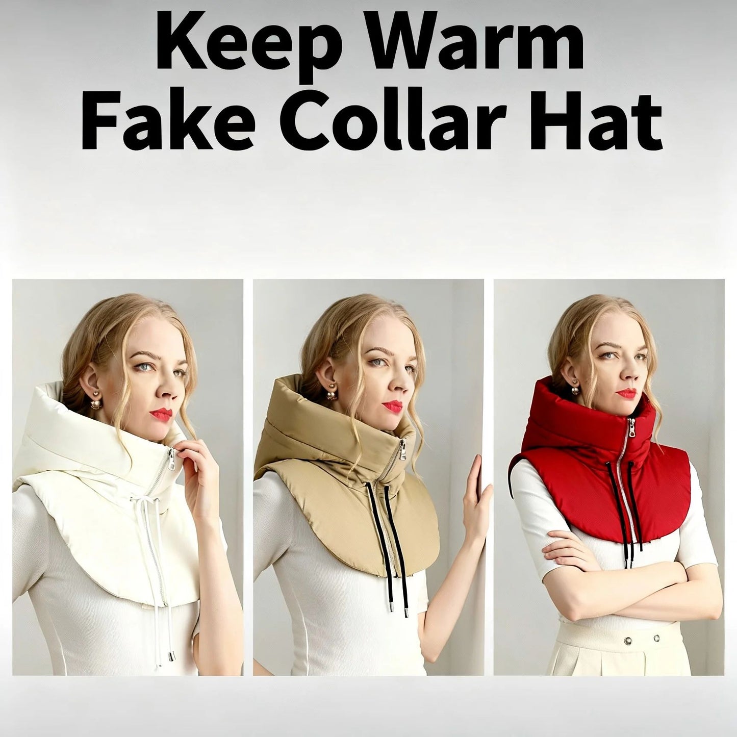 AirLayer Ultralight Down Hooded Women's Balaclava Hat with Removable Neck Cover