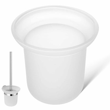 Toilet Brush Storage Base, Bathroom Cup for Frosted Glass Toilet Brush