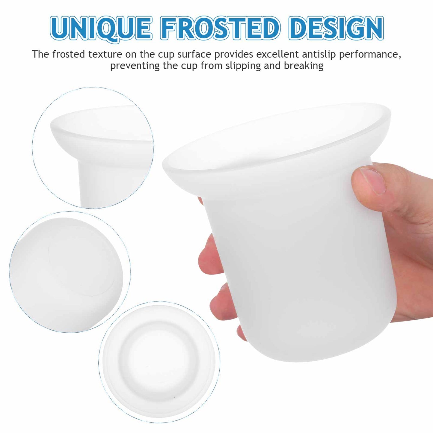 Toilet Brush Storage Base, Bathroom Cup for Frosted Glass Toilet Brush