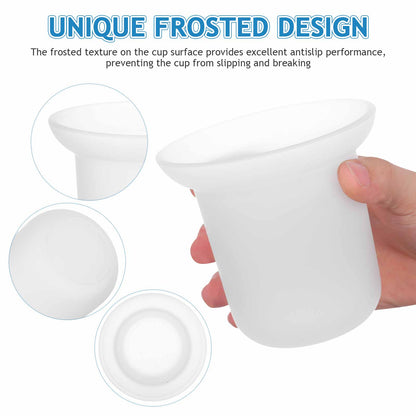 Toilet Brush Storage Base, Bathroom Cup for Frosted Glass Toilet Brush