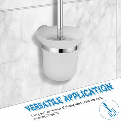 Toilet Brush Storage Base, Bathroom Cup for Frosted Glass Toilet Brush