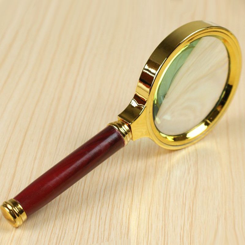 50x High-Definition Metal Magnifying Glass, Handheld Magnifier for Reading & Scientific Experiments