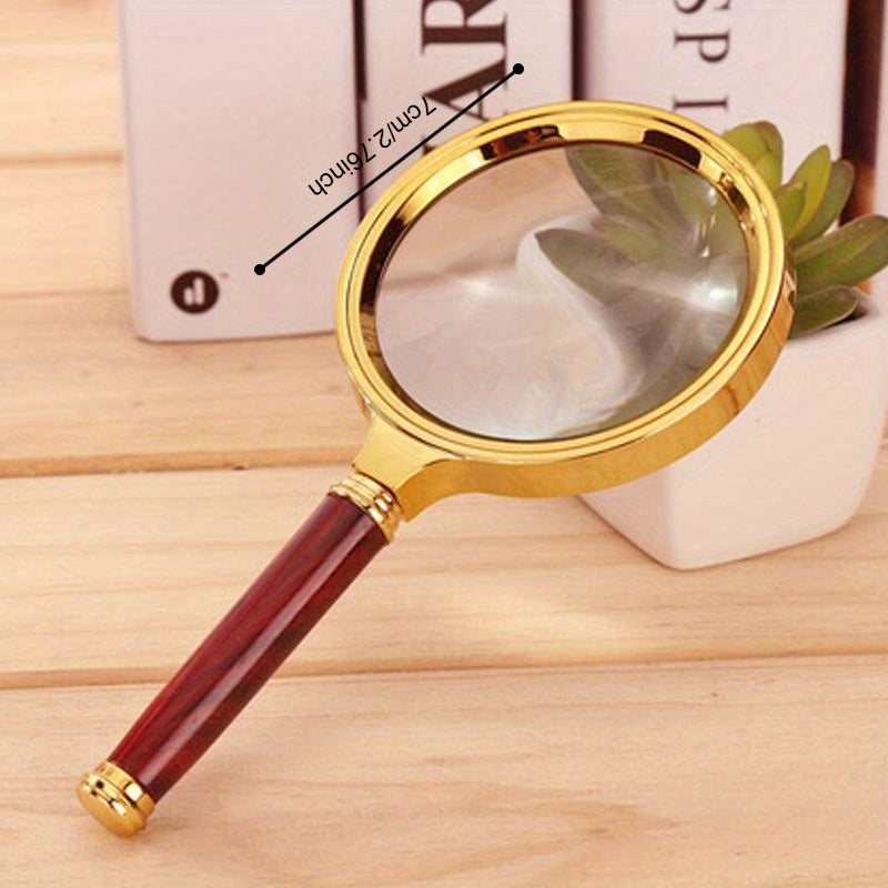 50x High-Definition Metal Magnifying Glass, Handheld Magnifier for Reading & Scientific Experiments