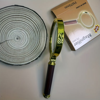 50x High-Definition Metal Magnifying Glass, Handheld Magnifier for Reading & Scientific Experiments
