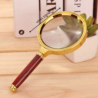 50x High-Definition Metal Magnifying Glass, Handheld Magnifier for Reading & Scientific Experiments