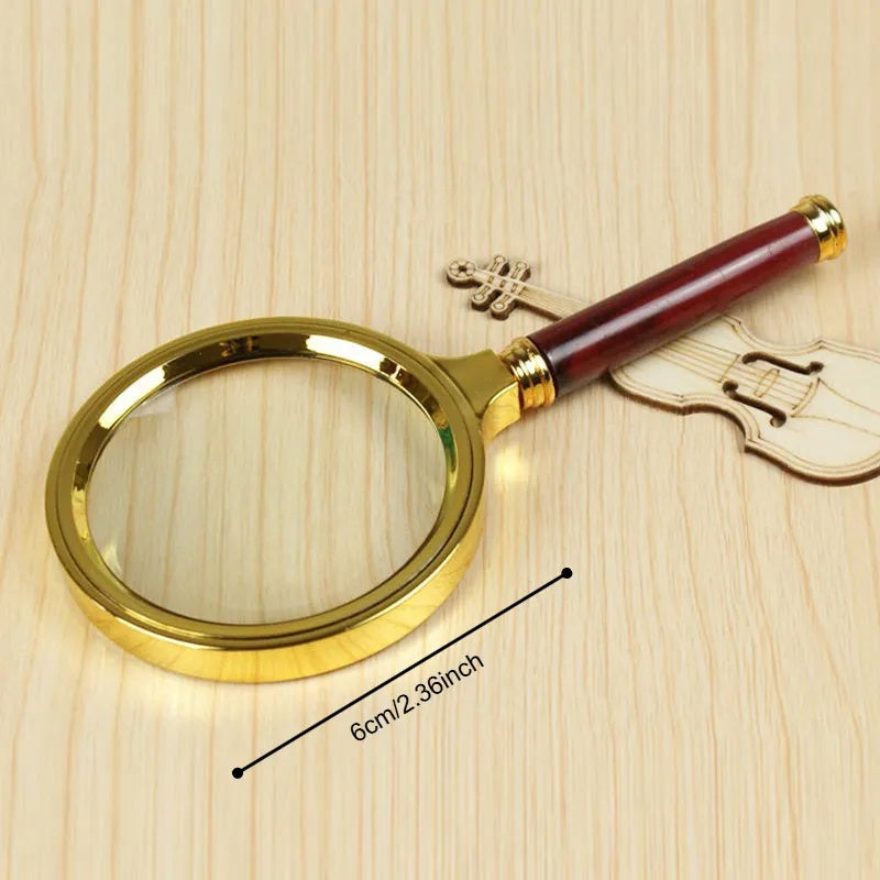 High-Definition Handheld Magnifier, Metal Magnifying Glass for Reading & Scientific Experiments