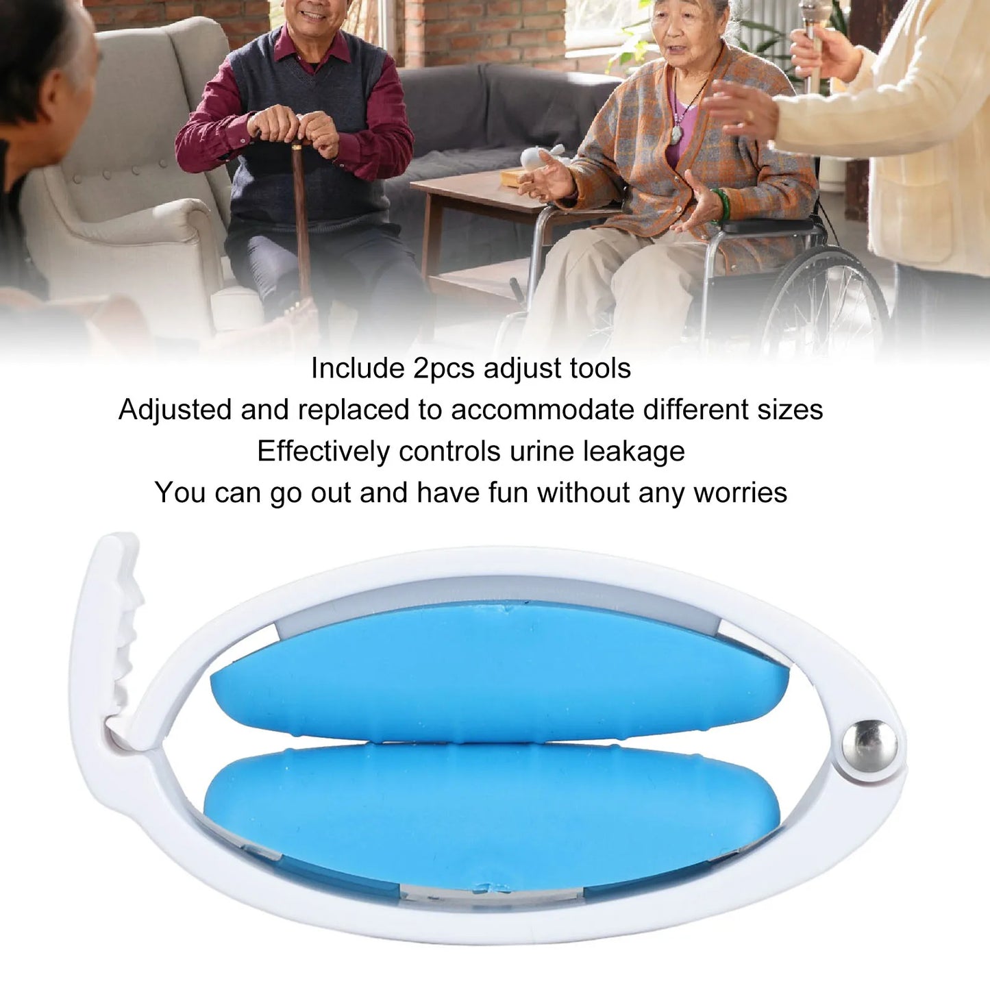 Male Urinary Incontinence Clamp Prevent Leakage Adjust Pressure Incontinence Clip