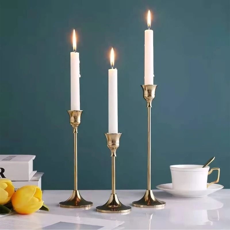 Minimalist Metal Taper Candlestick