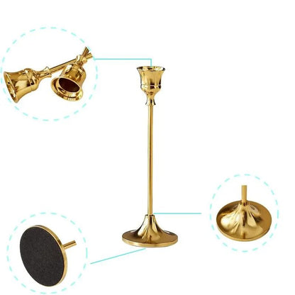 Minimalist Metal Taper Candlestick
