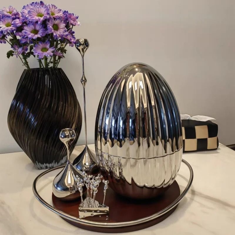 Silver Teardrop Candlestick Holder
