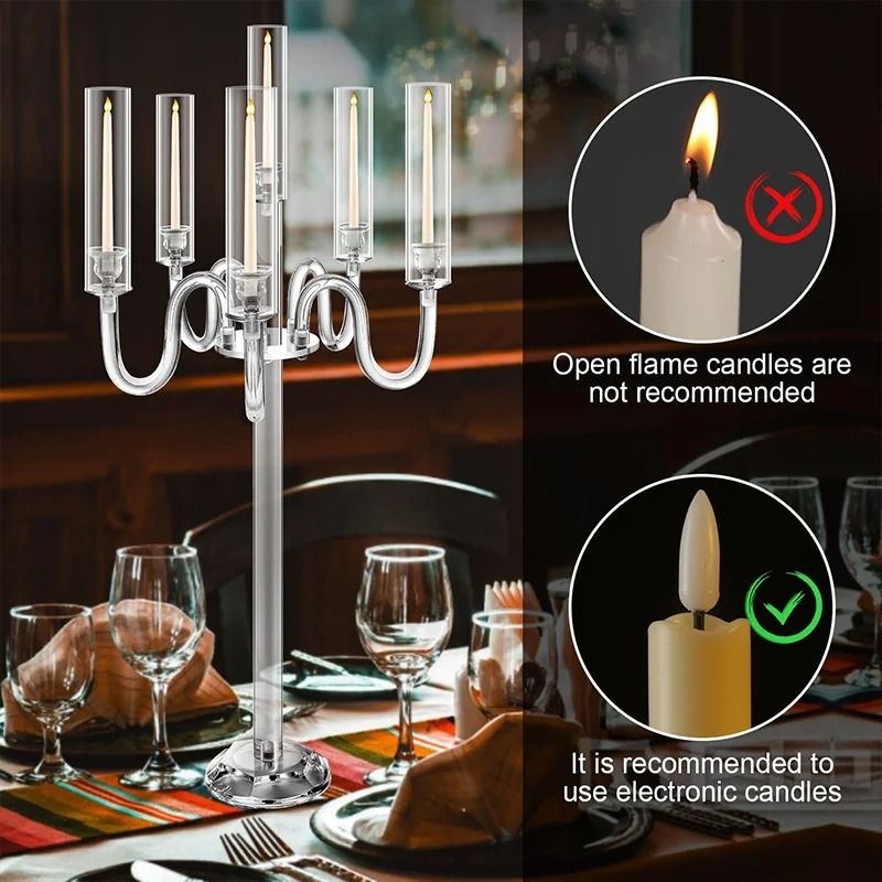 6-Arm Acrylic Conical LED Centerpiece