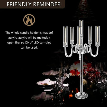 6-Arm Acrylic Conical LED Centerpiece