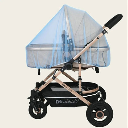 SafeNest Full Coverage Stroller Mosquito Net – Dense Mesh Insect Protection Cover for Baby Outdoor Travel