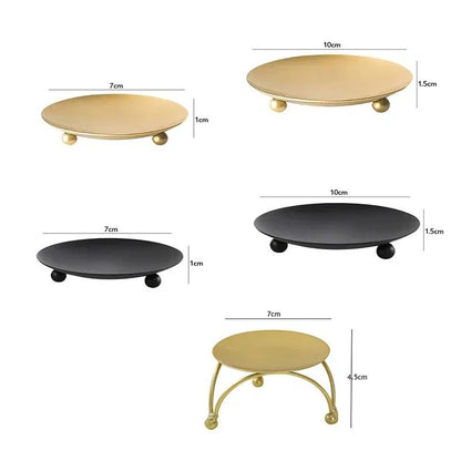 Iron Geometric Pillar & Taper Plate Set
