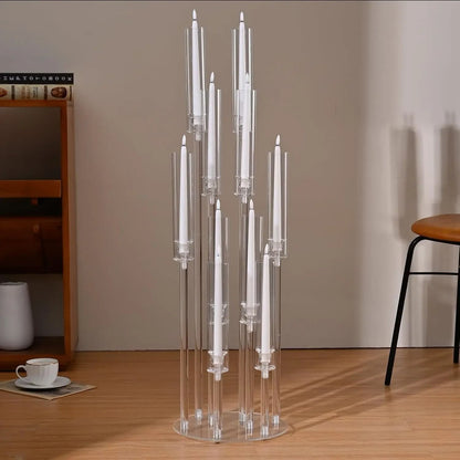 10-Arm Acrylic Candelabra Centerpiece Set
