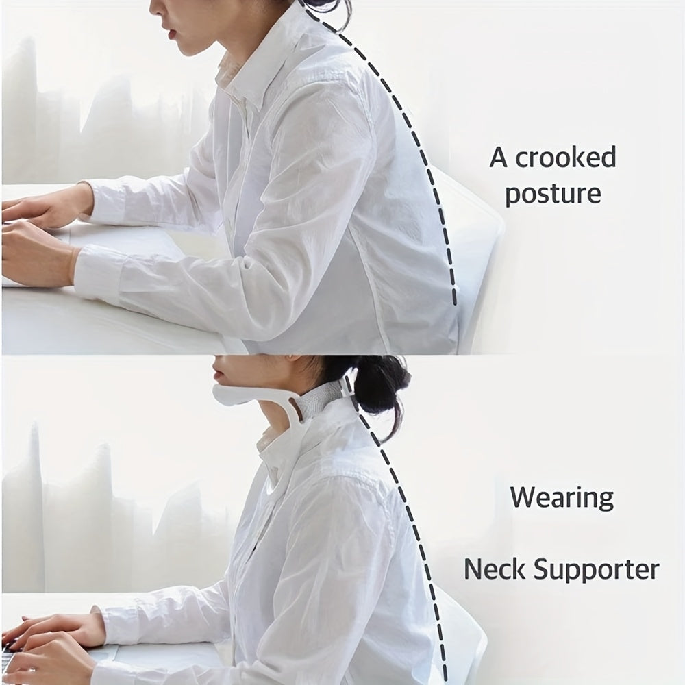 Ergonomic Neck Brace Posture Corrector Adjustable Cervical Support for Neck & Shoulder Pain Relief