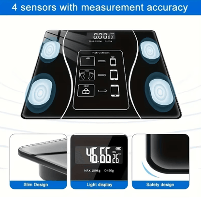 Intelligent Digital Body Weight Scale with Backlit LED Display – 400 lbs High Capacity Bathroom Scales