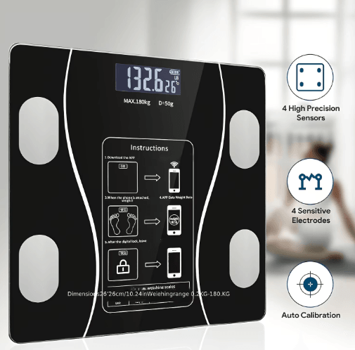 Intelligent Digital Body Weight Scale with Backlit LED Display – 400 lbs High Capacity Bathroom Scales