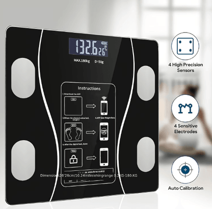 Intelligent Digital Body Weight Scale with Backlit LED Display – 400 lbs High Capacity Bathroom Scales