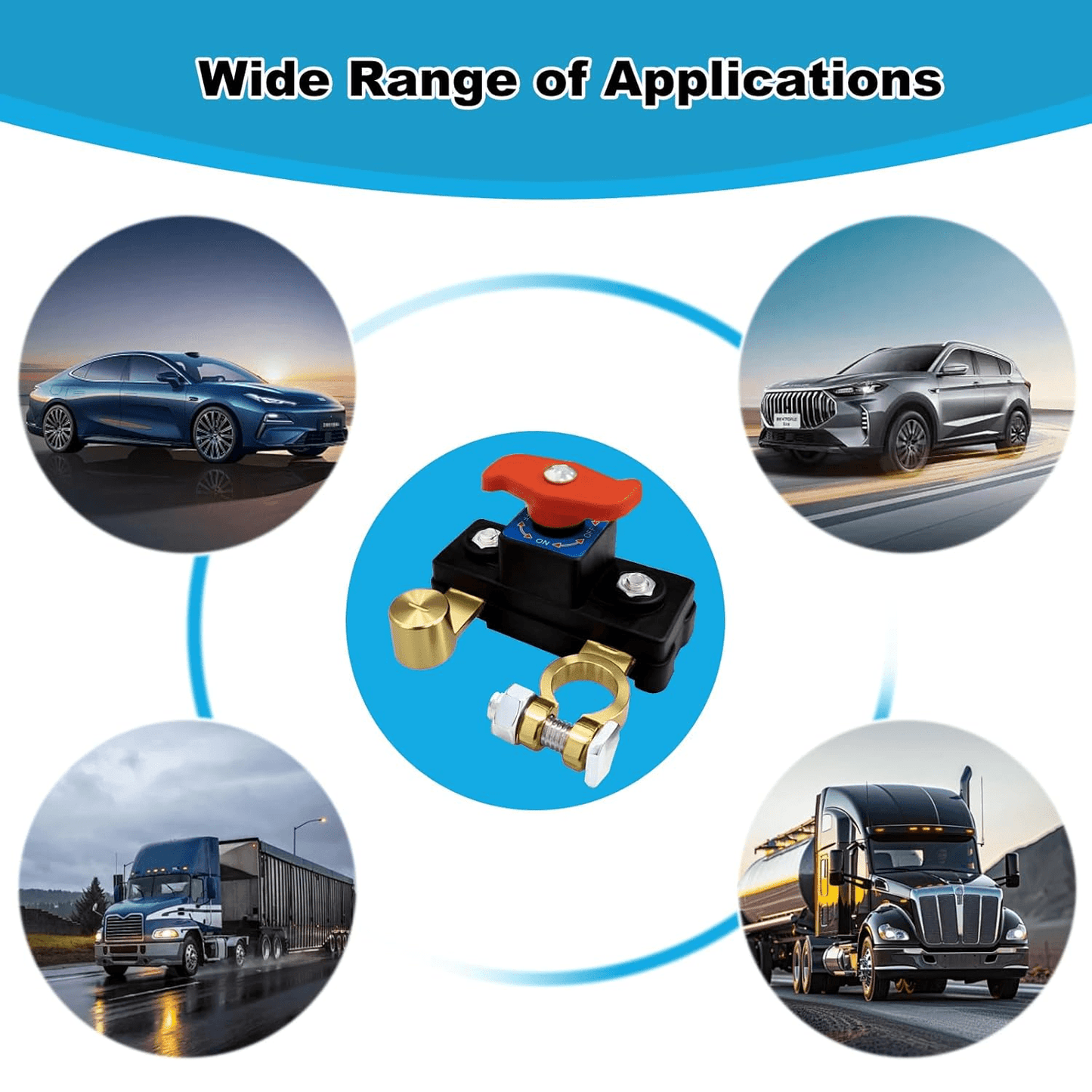 High-Performance Car Battery Cut Off Switch – Reliable Isolator Cut-off for Power Terminal Safety