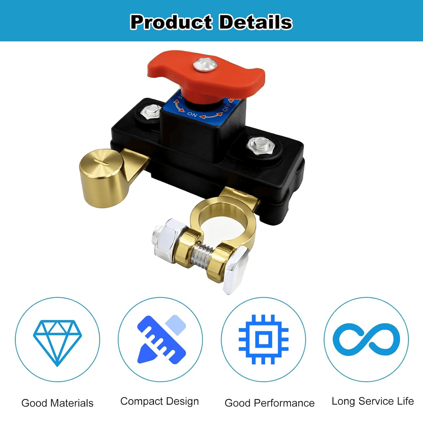 High-Performance Car Battery Cut Off Switch – Reliable Isolator Cut-off for Power Terminal Safety