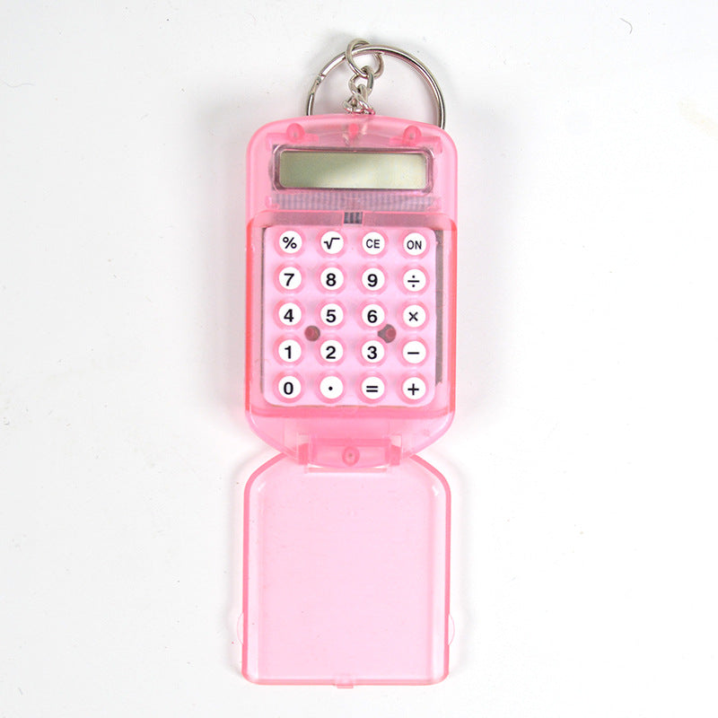 Cartoon Mini Calculator Keychain for Kids Cute Pocket 8 Digit School Calculator