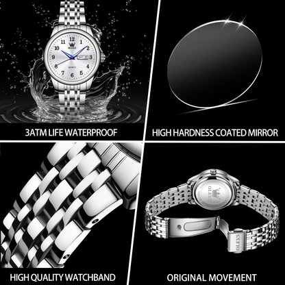 OLEVS Elegance Waterproof Stainless Steel Women's Quartz Watch