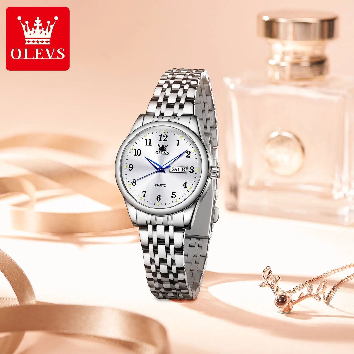 OLEVS Elegance Waterproof Stainless Steel Women's Quartz Watch