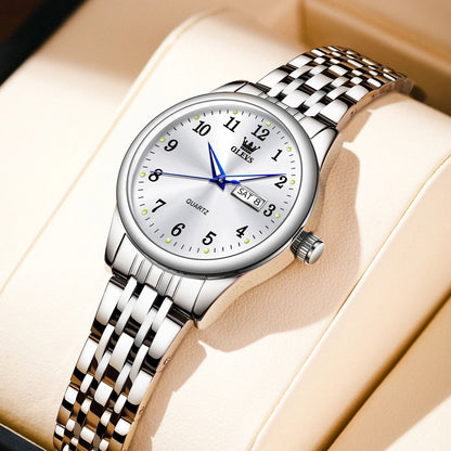 OLEVS Elegance Waterproof Stainless Steel Women's Quartz Watch