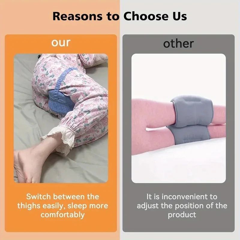 Orthopedic Memory Foam Knee Support Pillow for Side Sleepers Sciatica Relief