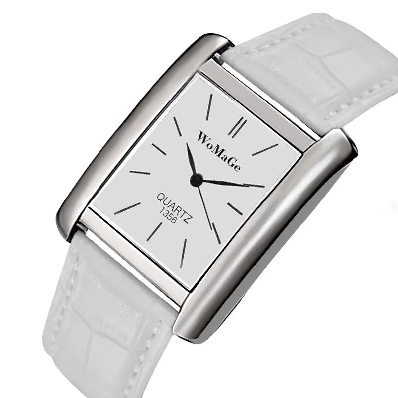 Vintage Square Leather Quartz Watch for Men & Women
