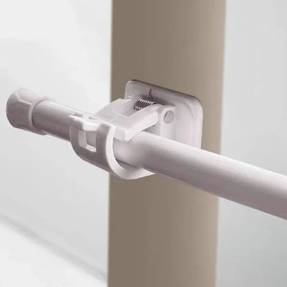 Adjustable Curtain Rod Clips - Self-Adhesive Wall Bracket Holder for Easy, Nail-Free Installation