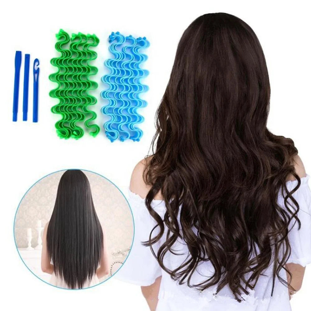 Heatless Hair Curlers – No Heat Curling Rod Roller Sticks for Soft Curls and Waves