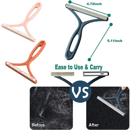Pet Hair Remover, Lint Remover Shaver, Portable Silicone Double-Sided Carpet Scraper Tool