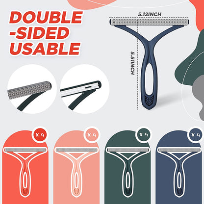 Pet Hair Remover, Lint Remover Shaver, Portable Silicone Double-Sided Carpet Scraper Tool