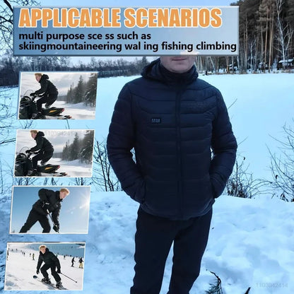Heated Jacket for Men with 21 Heating Zones USB Winter Coat