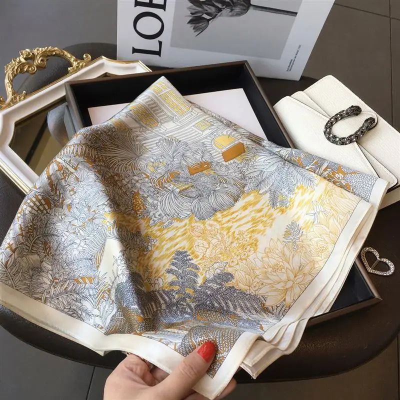 Luxury Silk-Feel Square Scarf – Soft Satin Hairband, Neckerchief & Bag Ribbon
