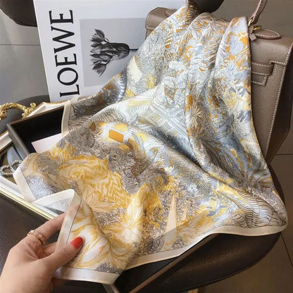 Luxury Silk-Feel Square Scarf – Soft Satin Hairband, Neckerchief & Bag Ribbon
