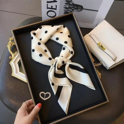 Luxury Silk-Feel Square Scarf – Soft Satin Hairband, Neckerchief & Bag Ribbon