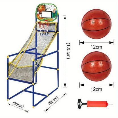 Kids Arcade Basketball Game Set Indoor Outdoor with Pump and Balls