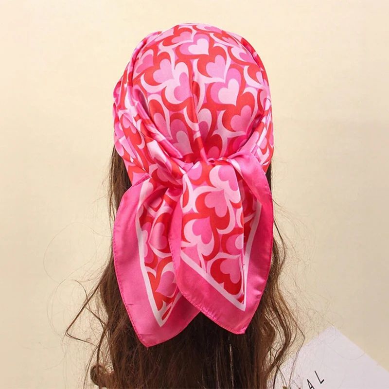 Elegant Lightweight Square Silk Scarf – Breathable Women's Neck & Hair Wrap