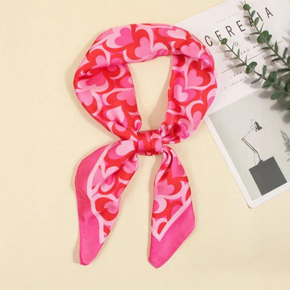 Elegant Lightweight Square Silk Scarf – Breathable Women's Neck & Hair Wrap