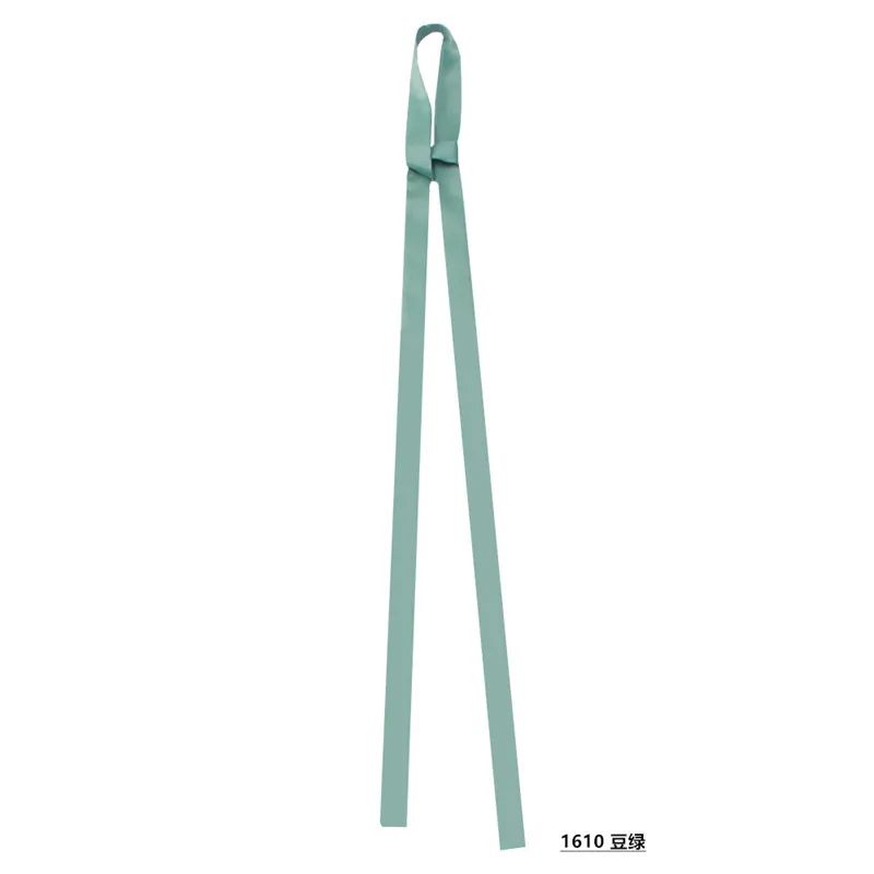 Luxury Solid Color Silk Skinny Scarf – Designer Bag Handle Wrap & Hair Ribbon